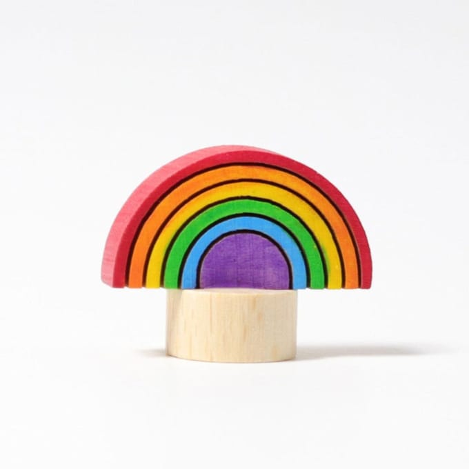 GRIMMS jaarring steker regenboog