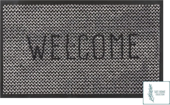 MD Entree - Deurmat - Schoonloopmat met antibacteriële werking - SAFE HOME COLLECTION - Welcome - 45 x 75 cm
