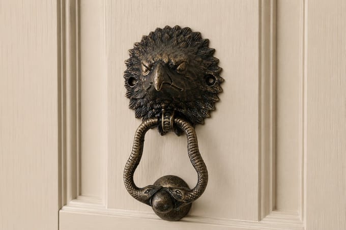MadDeco - Gietijzeren deurklopper Adelaarskop - adelaar gietijzer