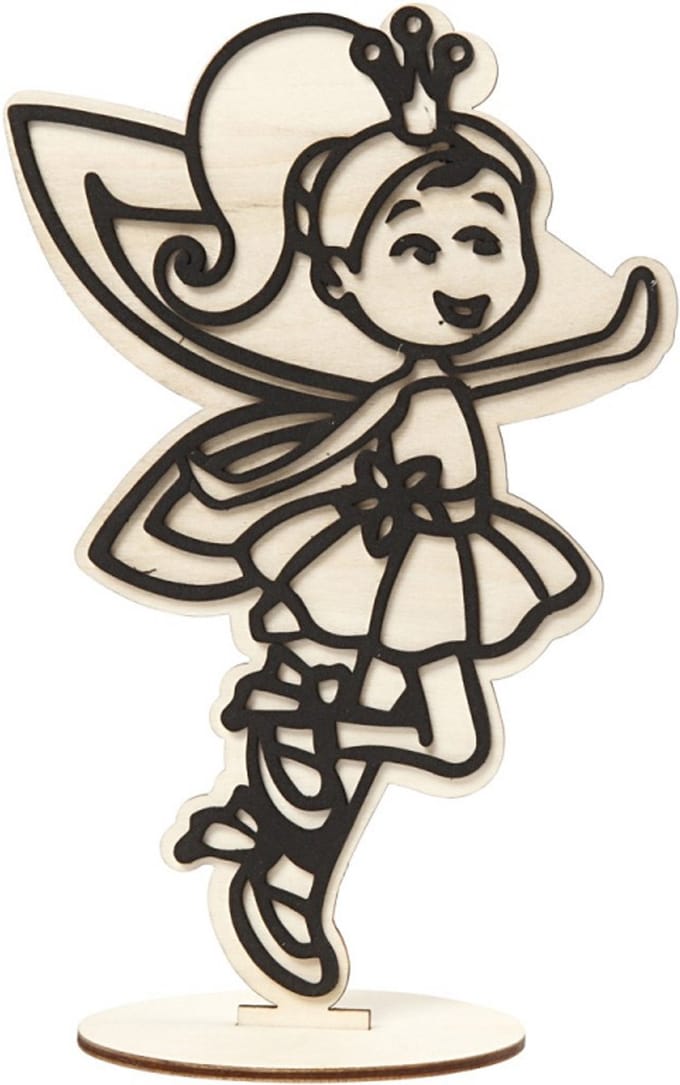 CC Houten Figuur Fee 21 cm
