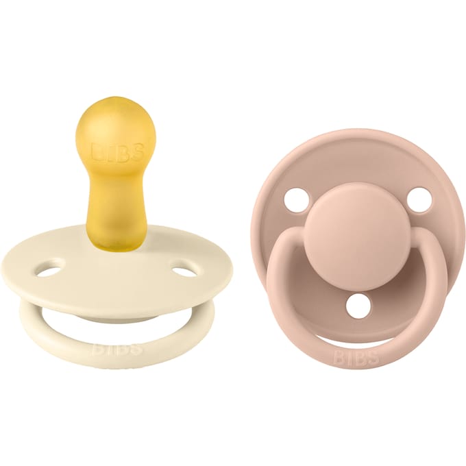 BIBS De Lux 2 Pack Latex Maat 2 Ivoor/Blush 2 st