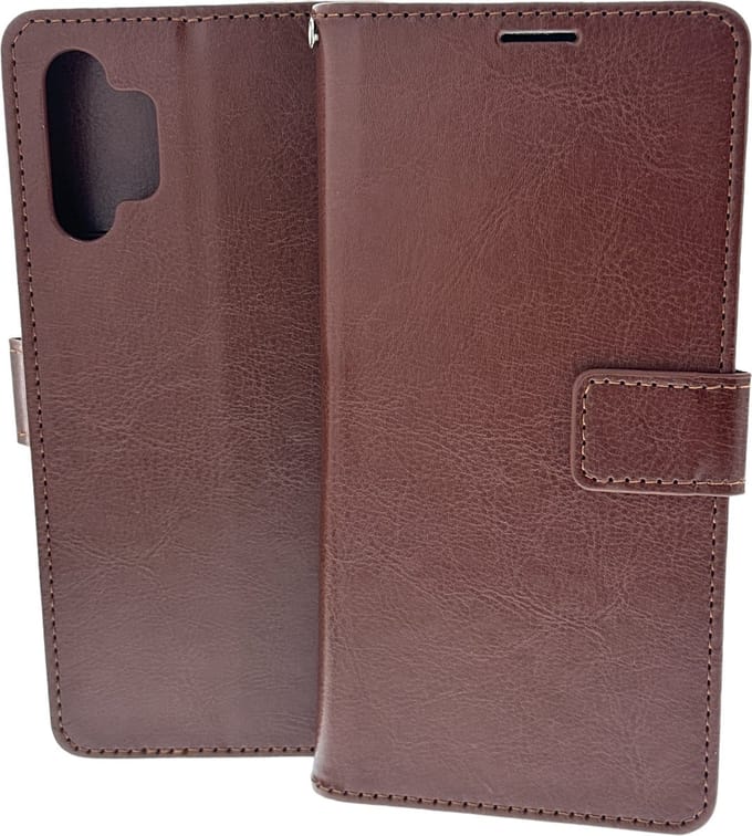 Portemonnee Book Case Hoesje Geschikt voor: Samsung Galaxy A32 4G bruin