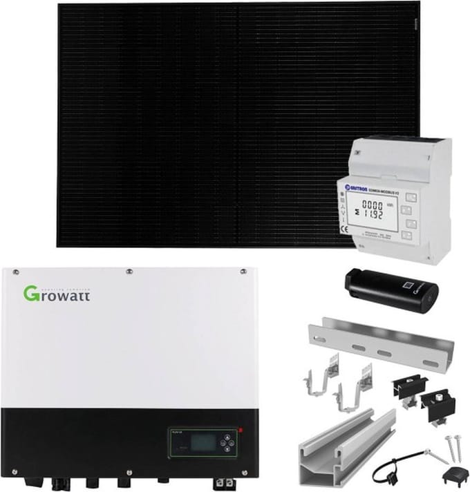 Growatt 5kWp PV-systeem Met SPH5000TL3-BH-UP
