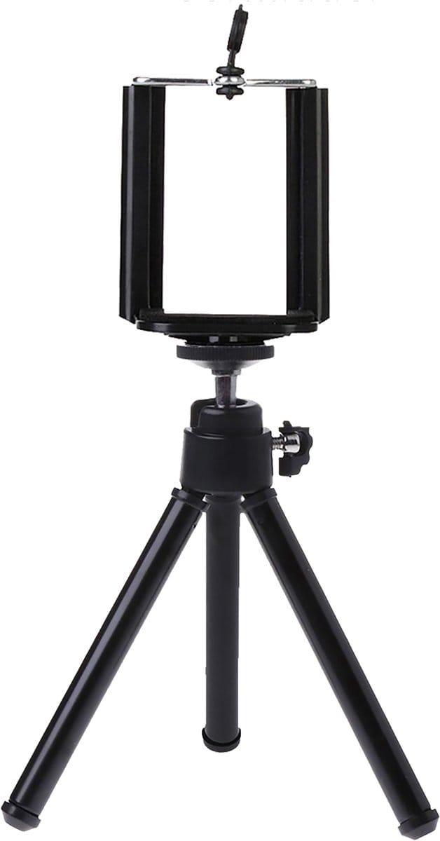 Tripod Smartphone Mini Camera Statief Aluminium Universeel - Zwart