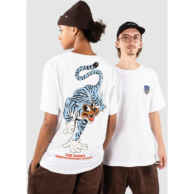 The Dudes Tiger Bear Blue T-Shirt wit