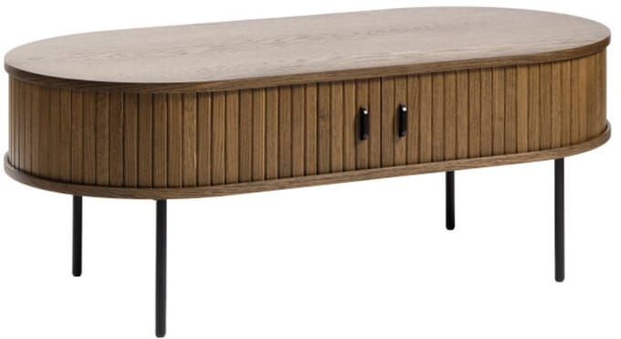 Salontafel Nola Ovaal 120x60 cm - Bruin