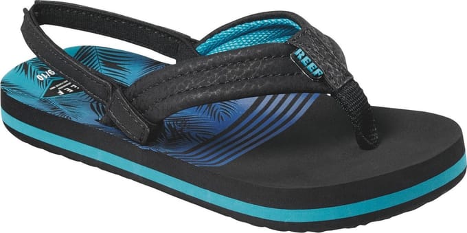 Reef Little Ahi Jongens Slippers - Aqua Palms - Maat 21/22