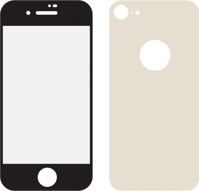 Mobilize Edge To Edge Gehard Glas Ultra-Clear Screen + Back Protector voor Apple iPhone 8 - Zwart