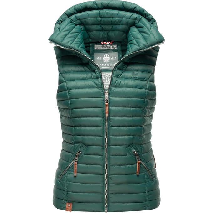 Navahoo Dames Gewatteerde Bodywarmer Shadaa – Lichte Weste met Afneembare Capuchon