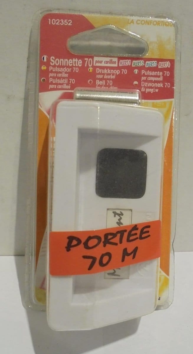 Draadloze Deurbel - Bel Kit - Toegangscontrole - 70 Meter Bereik - 10x7x4 cm - Multicolor