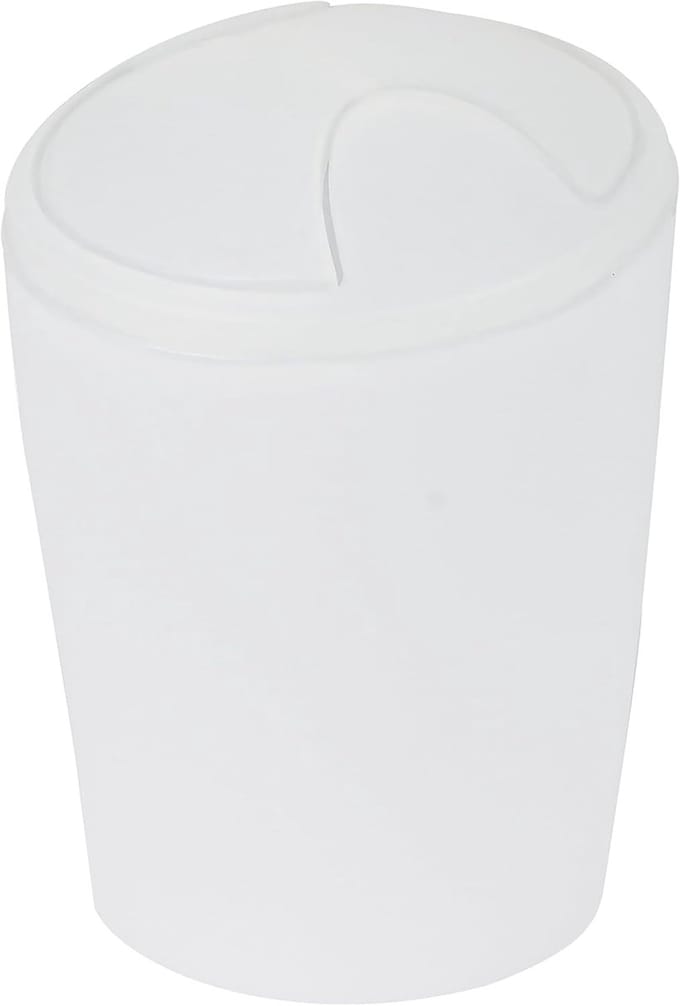 Vuilnisemmer voor Badkamer - 5 Liter, Wit, Compact en Stijlvol