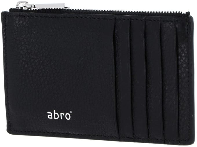 abro kaarthouder Leather Dalia Wallet Black / Nickel zwart