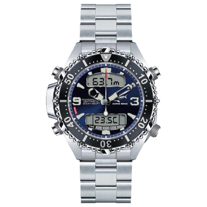 Chris Benz - CB-D200X-D-MB - Duikershorloge - Unisex - Quartz