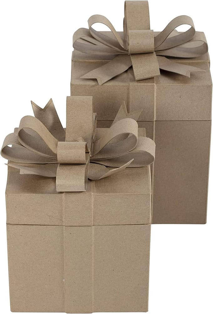 Set van 2 vierkante geschenkdozen