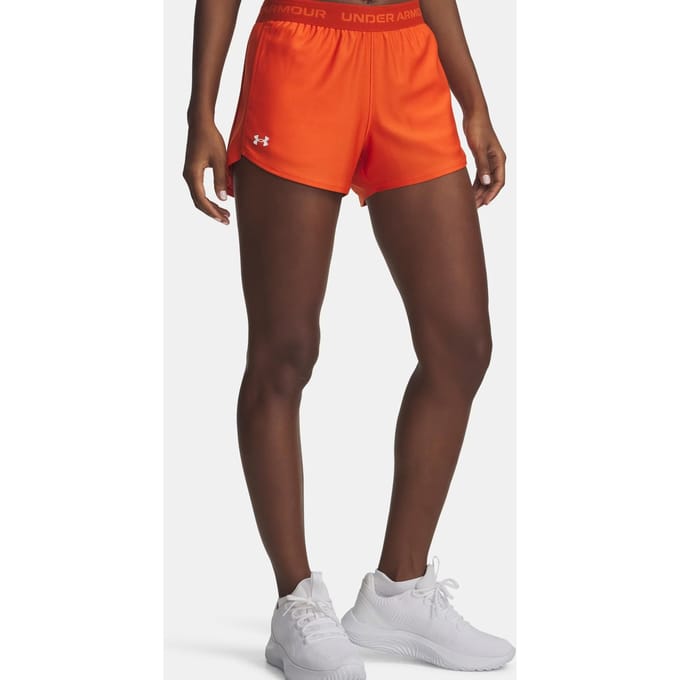 Under Armour Tech Play Up Short voor tennisballen Dames-oranje