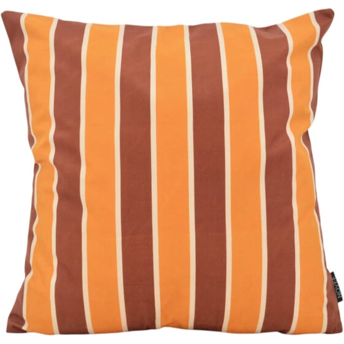 NOVÉE Sierkussen riviera stripe terra/roest | 45x45 cm | katoen/polyester