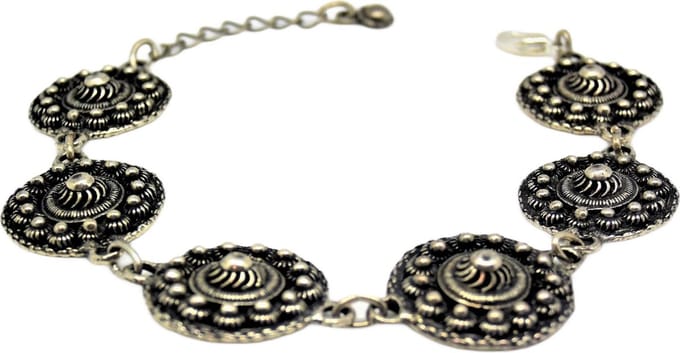 Armband 6 platte Zeeuwse knop