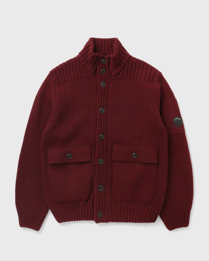 LAMBSWOOL GRS BUTTON LENS SWEATER