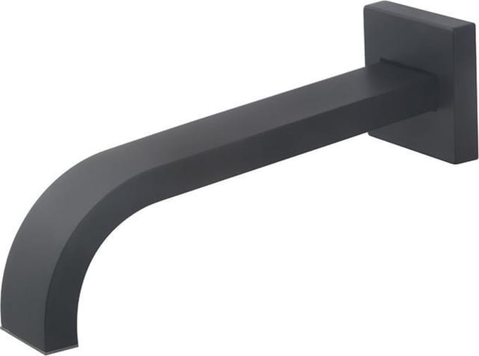 Wiesbaden Rombo baduitloop vierkant 22 cm 1/2'' mat zwart