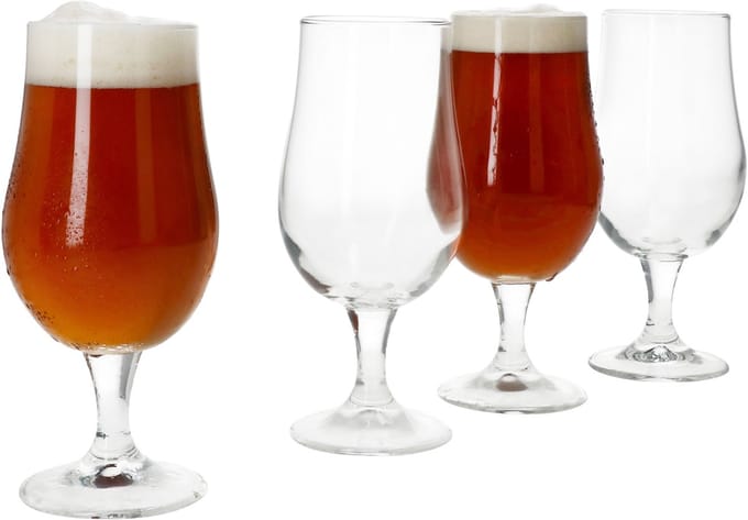 MamboCat Set van 4 ARTISAN pilsglazen voet - 925166