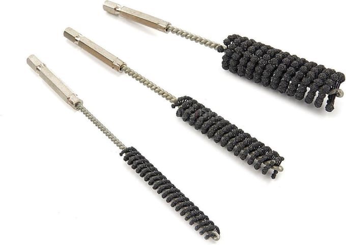 HBM 3-delige flexibele hoonborstels set 1/4 inch HEX 150 mm