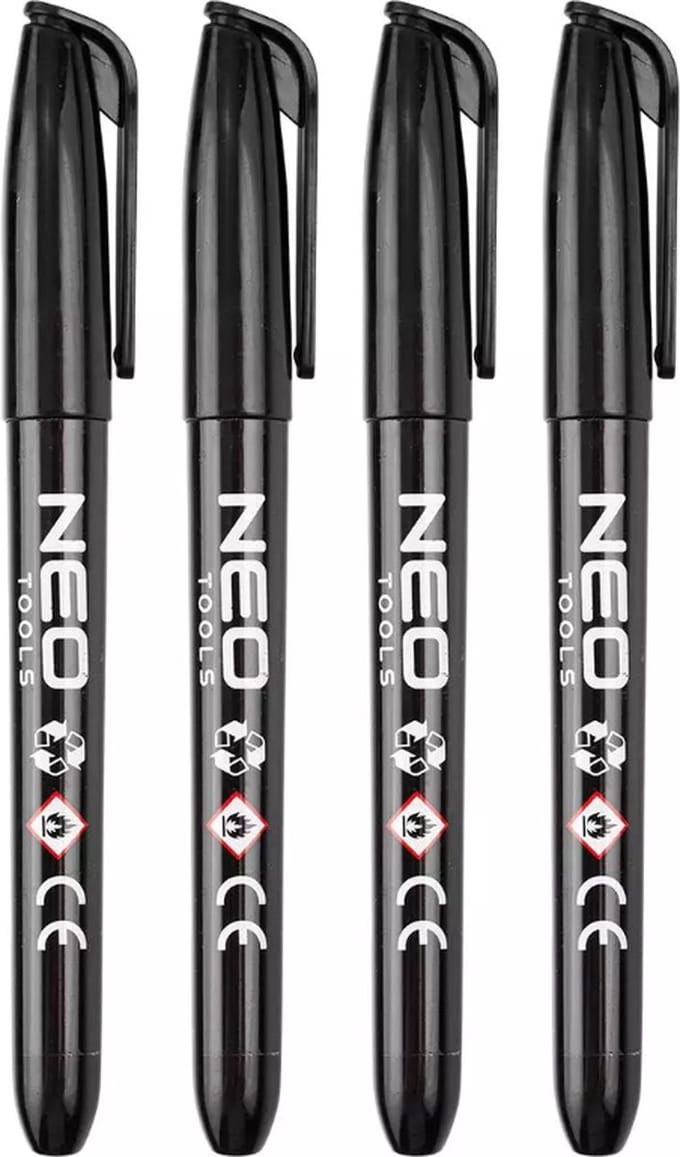 Industriële olie markers - Waterproof - Zwart - 4 stuks