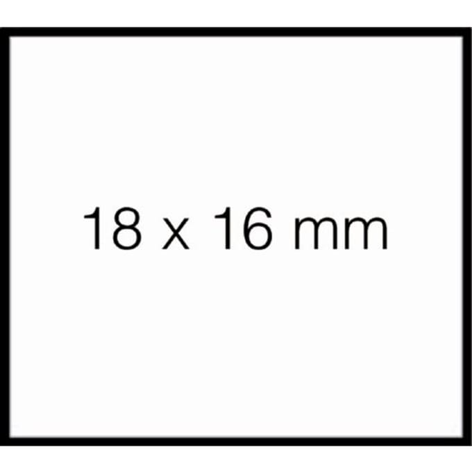 Prijsetiket 18x16mm Sato Duo 16 permanent wit - 50 stuks