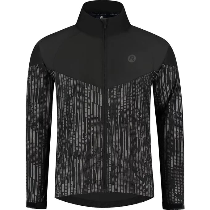 Rogelli Essential HI VIS Heren Hardloopjack - Reflecterend - Zwart