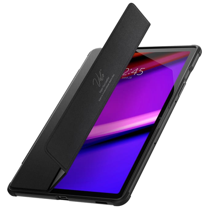 Spigen Rugged Armor Pro Bookcase voor de Samsung Galaxy Tab S10 FE / S9 FE - Zwart
