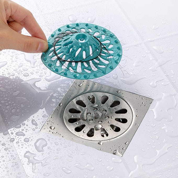 Doucheputafdekkingen Anti-verstopping Efficiënte Vulkaanvorm Gootsteen Haarstopper Badkamer Filterafdekking blue