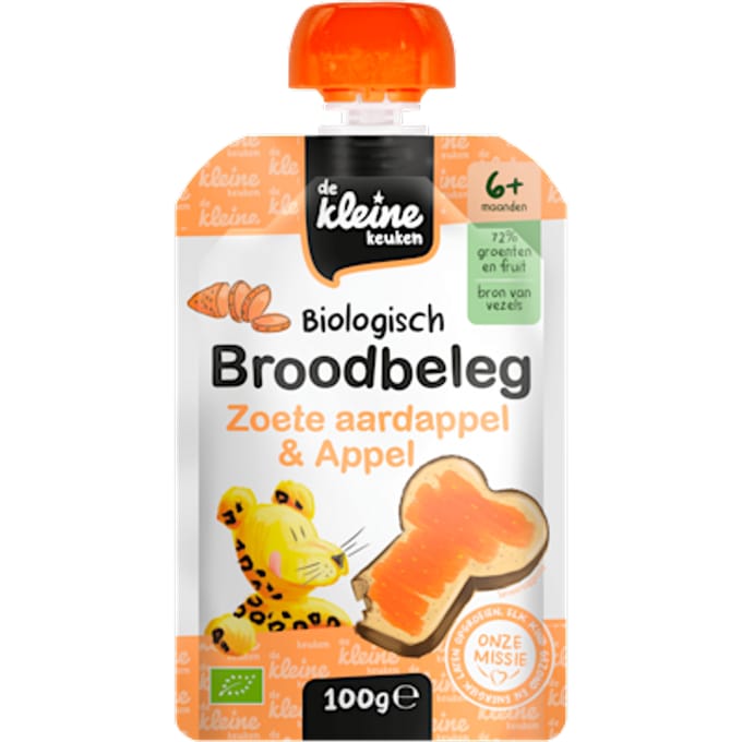 Bio broodbeleg zoete aardappel 6+