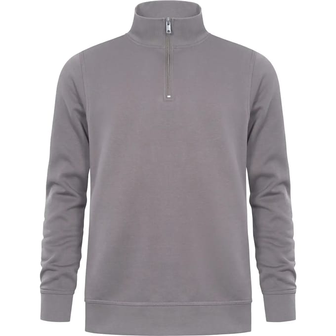 Unisex Troyer Trui met driekwartsrits Black - L