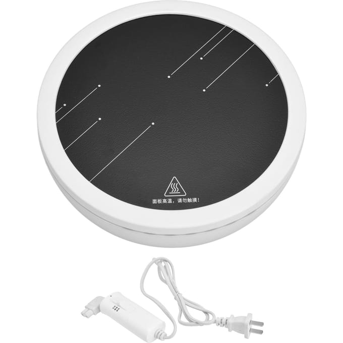 Mini réchaud électrique blanc 500W Silencieux Chauffe-thé et café Accessoire de cuisine black