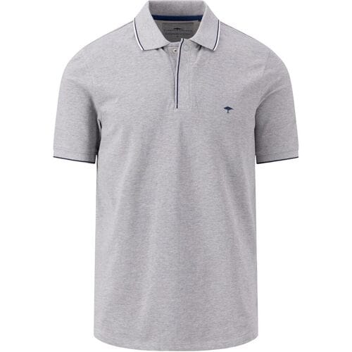 Fynch-Hatton Polo Uni Tipping Contrast Cool Grey / male