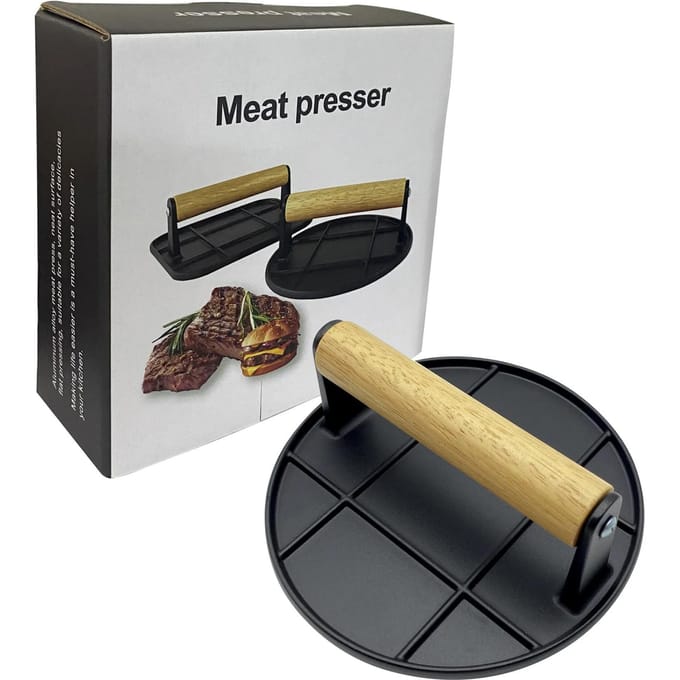Grillpers, Zware Uitvoering Multifunctioneel-Vleespers, Sandwich- & Baconpers-Burgerpers Patty Maker Voor Keuken Rond white