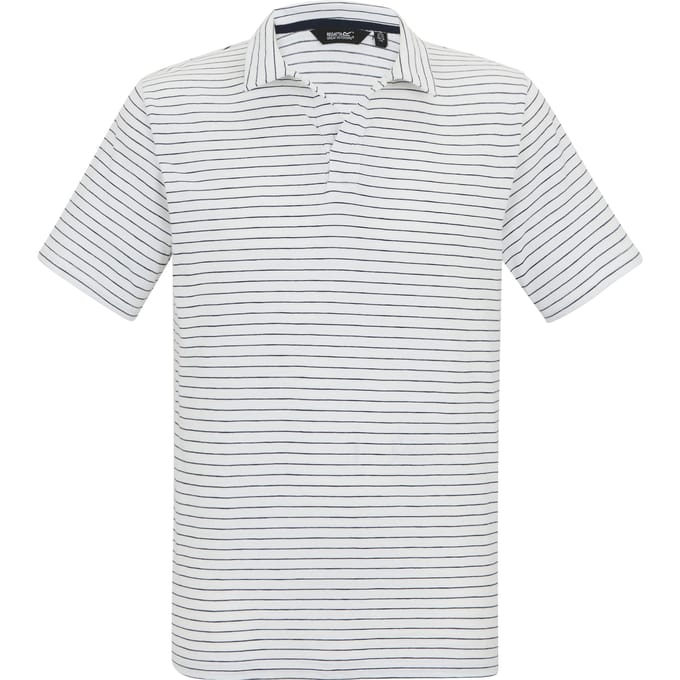 Regatta Heren Hadvo Streep Polo T-shirt (Wit/Navy)