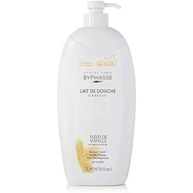 Douchegel - BYPHASSE - CARESSE - 2000 ml - Vanillebloem - Gemengd