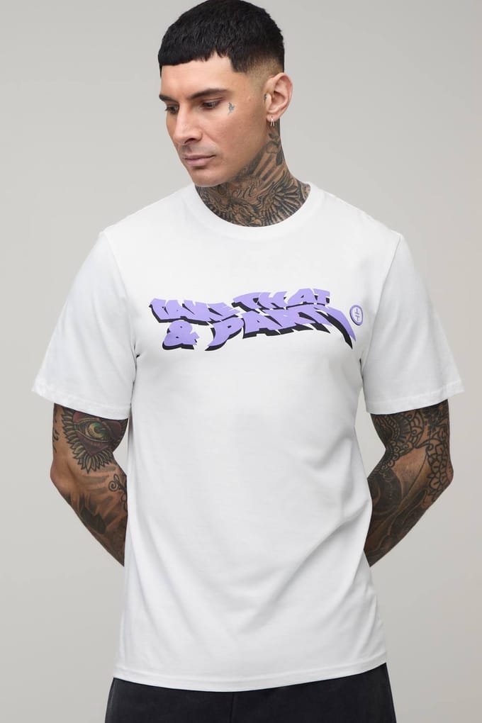 Lang Regular Take That Licentie Print T-shirt | White | Size XL