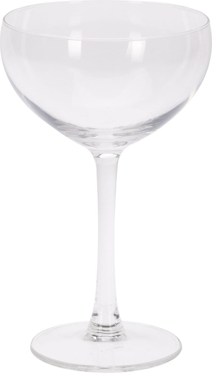12x Champagneglazen/cocktailglazen transparant 200 ml - Cocktail glazen - Champagne glazen