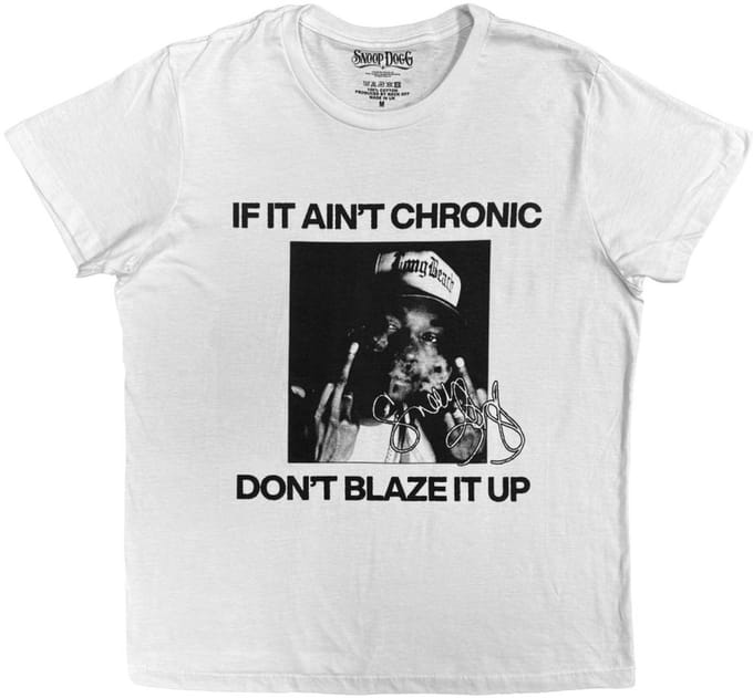 Snoop Dogg - Chronic Signature Heren Tshirt - S - Wit
