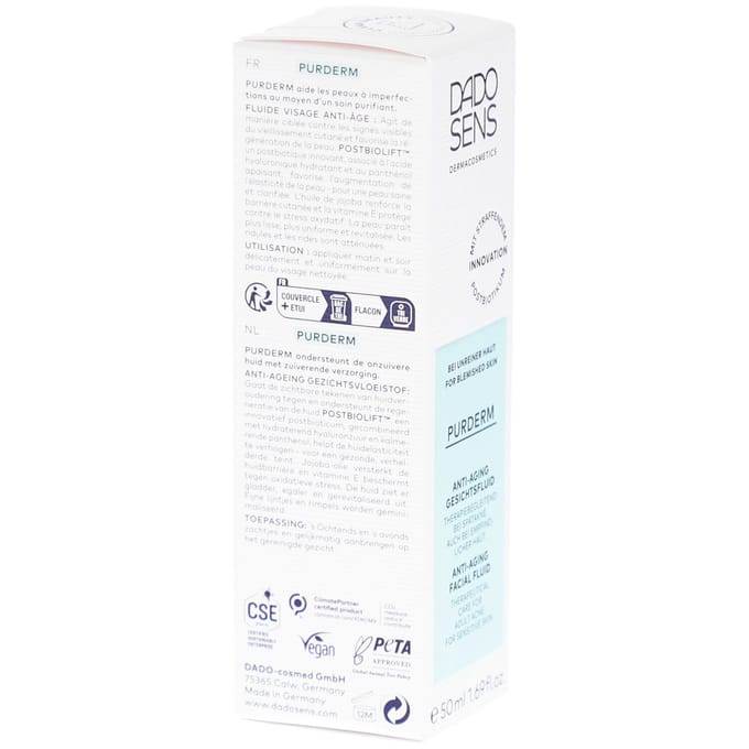 Dado Sens Purderm Facial Fluid Serum - Anti-Aging - 50ml