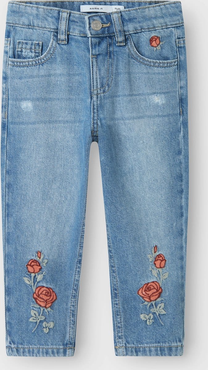 NAME IT - NMFBELLA MOM EMB JEANS 3285-BE NOOS - Meisjes - Jeans - Maat 104