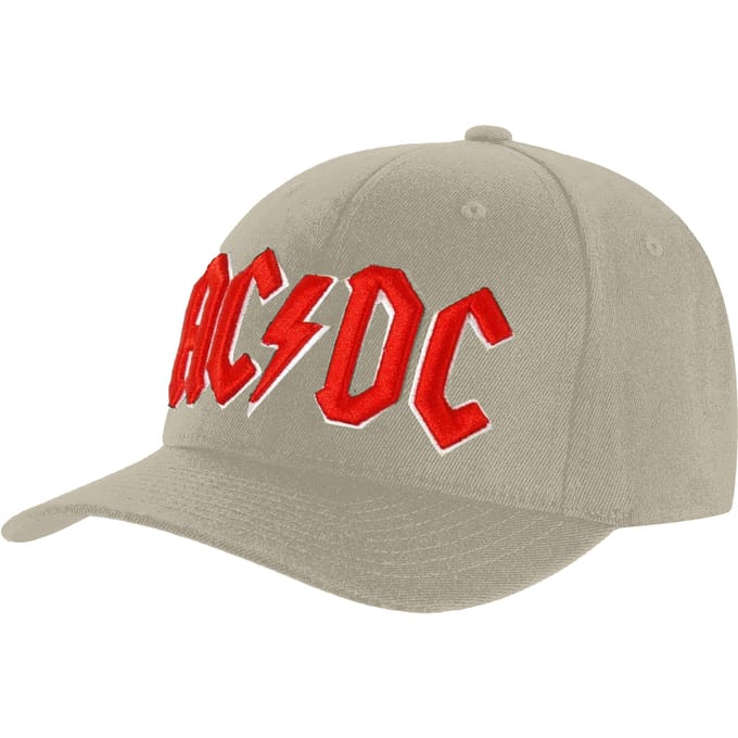 AC/DC Baseballcap met logo voor volwassenen (Zand)