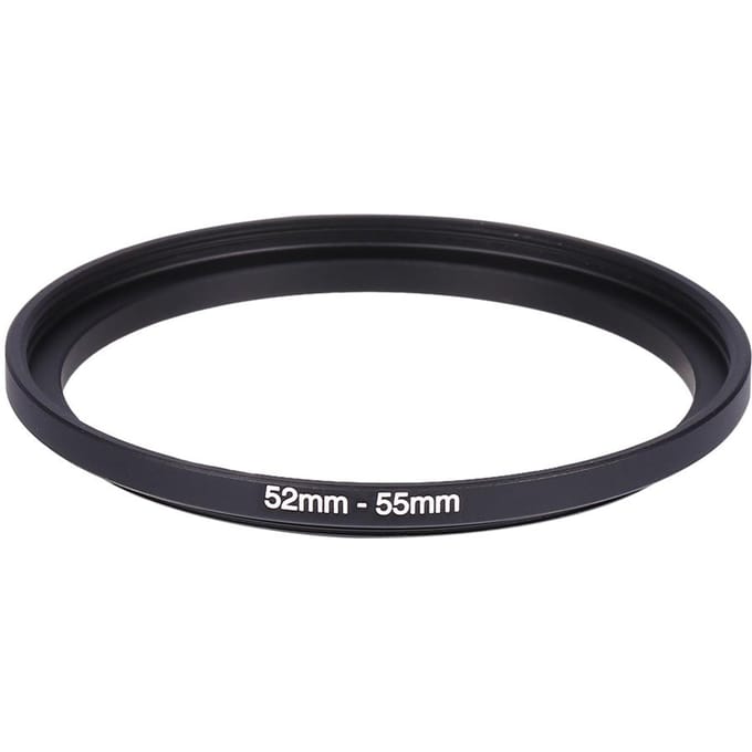 52mm-55mm 52mm Naar 55mm Step Up Ringen Metalen Lensfilter Ring Adapter Zwart 52-55 black