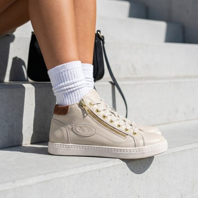 Aqa Sneakers wit Leer - Maat 37
