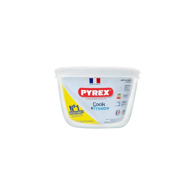 Pyrex Cook & Freeze Schaal Rond 0,6L 12 cm Met Vershouddeksel