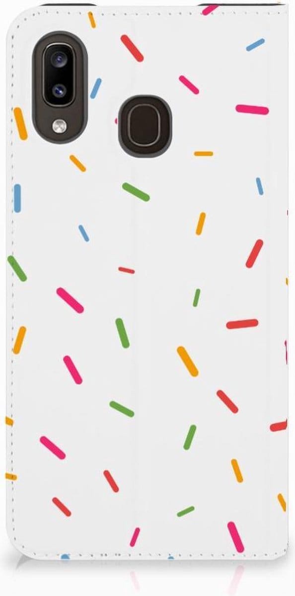 Samsung Galaxy A30 Flip Style Cover Donut Roze
