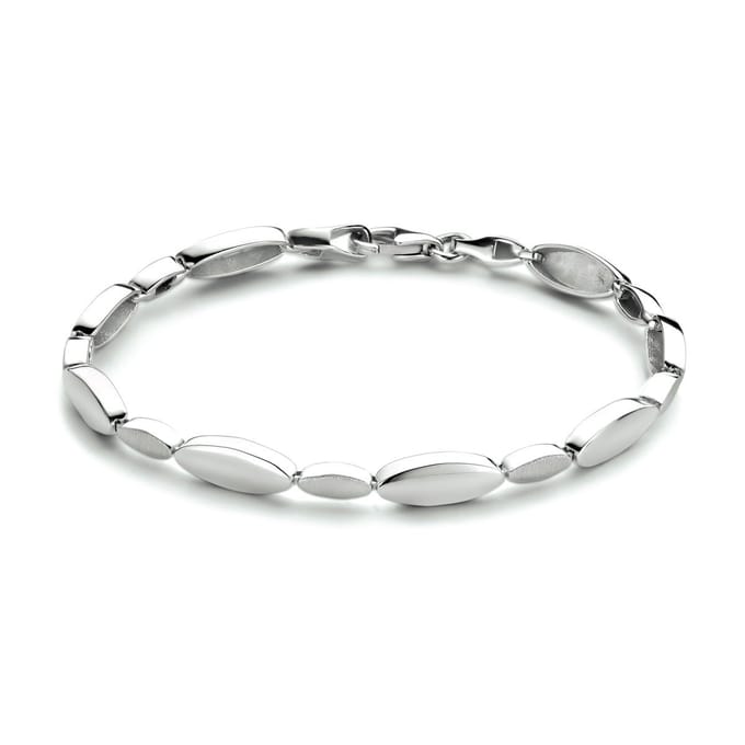 Zilver Gerhodineerde Armband poli/mat 5 1333839