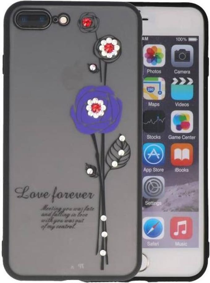 Love Forever Hoesjes Geschikt voor iPhone 7 / 8 Plus Paars