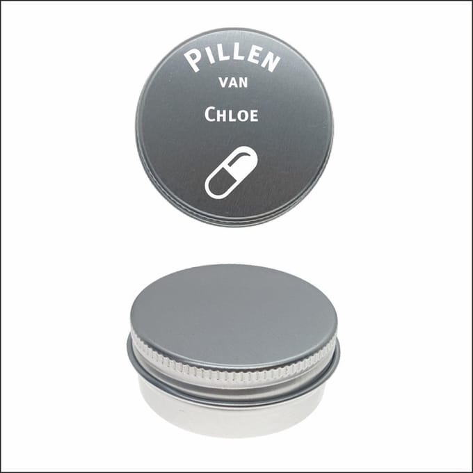 Pillen Blikje Met Naam Gravering - Chloe